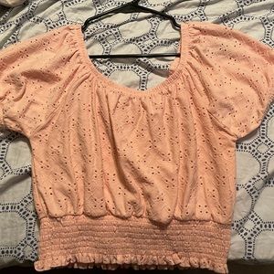 Cropped coral top never worn